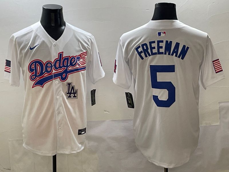 Men Los Angeles Dodgers #5 Freeman White Second generation Joint Name Nike 2025 MLB Jersey style 10->los angeles dodgers->MLB Jersey